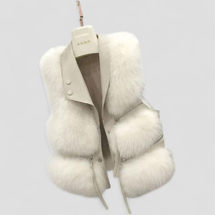 Rina™ - Eleganique Chic Slim-Fit Fur Vest