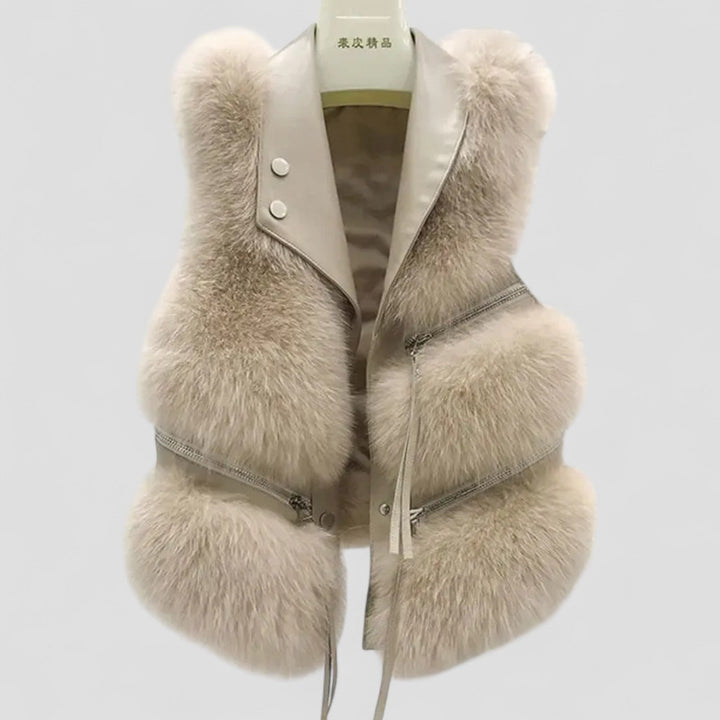 Rina™ - Eleganique Chic Slim-Fit Fur Vest